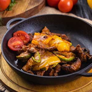 Горячая сковородка из баранины